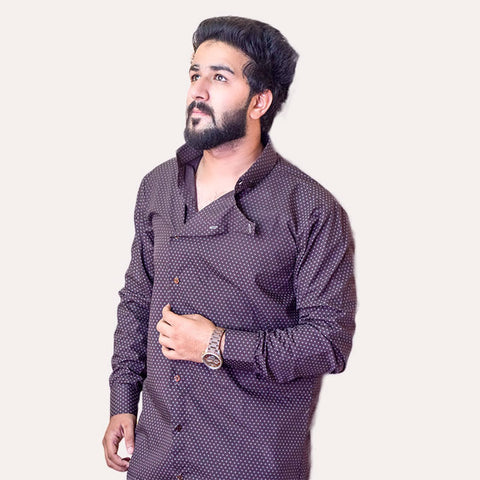 Brown Shirt for Men | Casual Shirt - Mansoor Ahmed